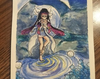 Genshin Watercolor painting - Columbina!