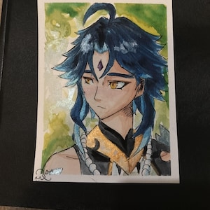 Genshin Watercolor painting - Xiao!