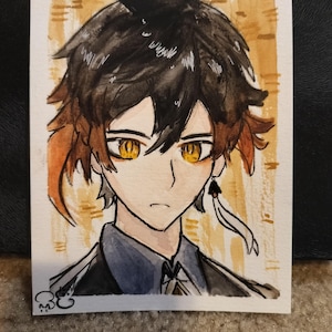 Genshin Watercolor painting - Zhongli