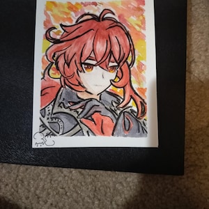 Genshin Watercolor painting - Diluc!