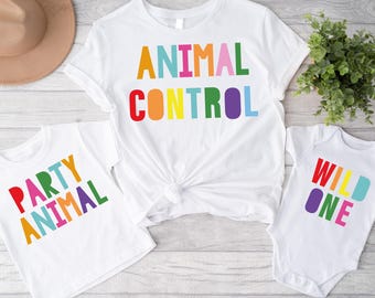 Party Animal Birthday Shirts: Jungle Safari Zoo Theme Outfit