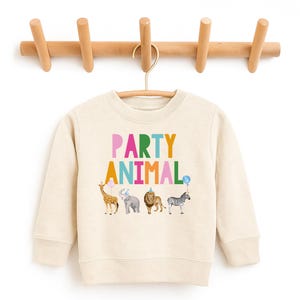 Party Animal Birthday Sweatshirt Set: Safari Zoo Family Matching Outfits, Boy or Girl Birthday Shirt, Custom Party Animal