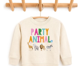 Party Animal Birthday Sweatshirt Set: Safari Zoo Family Matching Outfits, Boy or Girl Birthday Shirt, Custom Party Animal