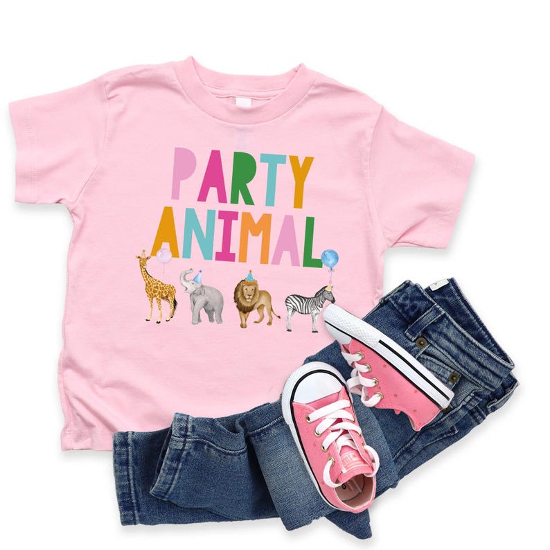 Safari Birthday Shirt: Wild Zoo Animal Party Tee, Jungle Safari Birthday Outfit, Zoo Animals Birthday Shirt, Party Animal Birthday T-Shirt image 3