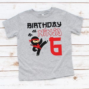 Ninja 6th Birthday Shirt: Custom Boy's Party Tee