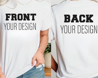 Custom Front & Back Printed Shirt: Personalized Design, Business Logo