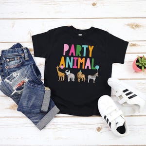 Safari Birthday Shirt: Wild Zoo Animal Party Tee, Jungle Safari Birthday Outfit, Zoo Animals Birthday Shirt, Party Animal Birthday T-Shirt image 6