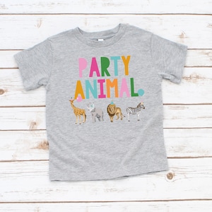 Safari Birthday Shirt: Wild Zoo Animal Party Tee, Jungle Safari Birthday Outfit, Zoo Animals Birthday Shirt, Party Animal Birthday T-Shirt image 5