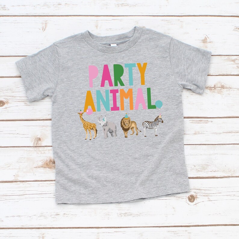 Safari Birthday Shirt: Wild Zoo Animal Party Tee, Jungle Safari Birthday Outfit, Zoo Animals Birthday Shirt, Party Animal Birthday T-Shirt image 5