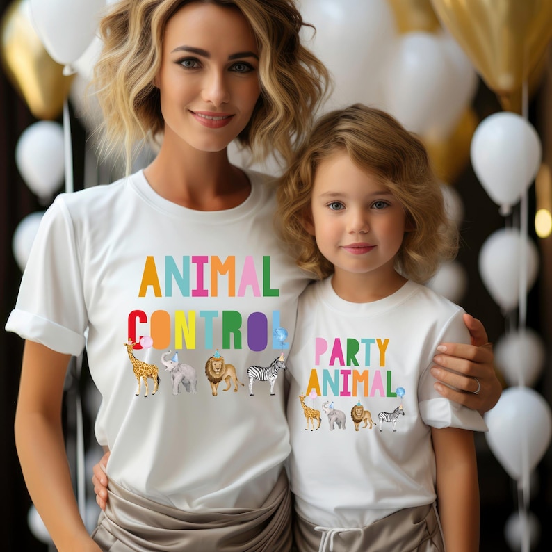 Safari Birthday Shirt: Wild Zoo Animal Party Tee, Jungle Safari Birthday Outfit, Zoo Animals Birthday Shirt, Party Animal Birthday T-Shirt image 4