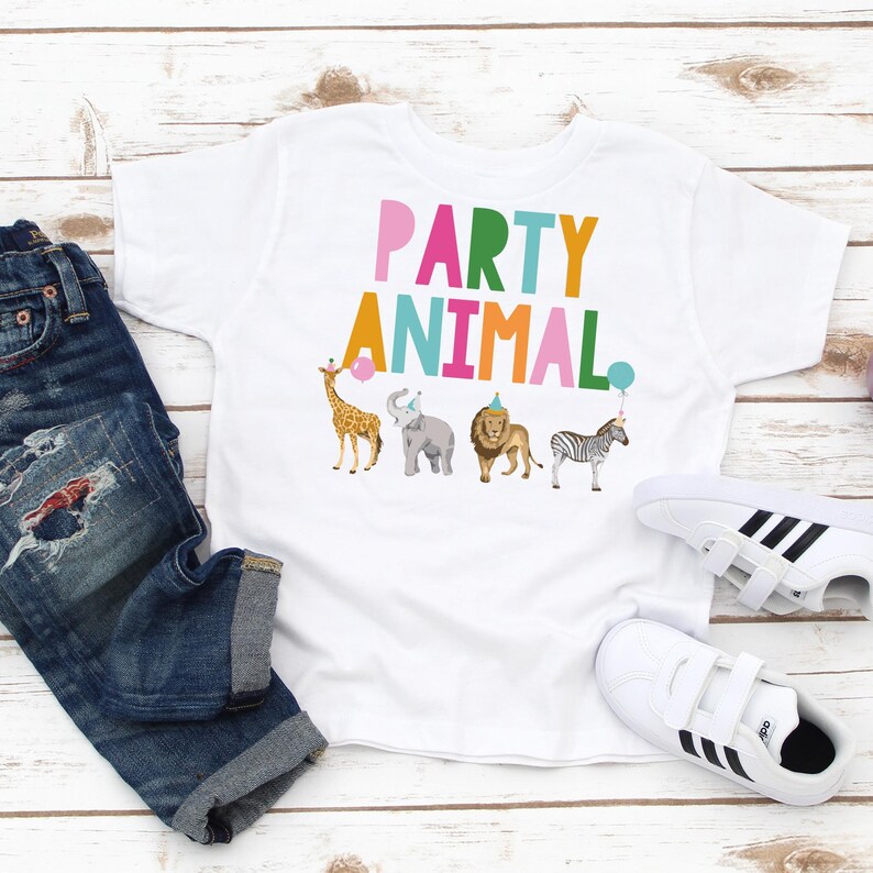 Safari Birthday Shirt: Wild Zoo Animal Party Tee, Jungle Safari Birthday Outfit, Zoo Animals Birthday Shirt, Party Animal Birthday T-Shirt image 7