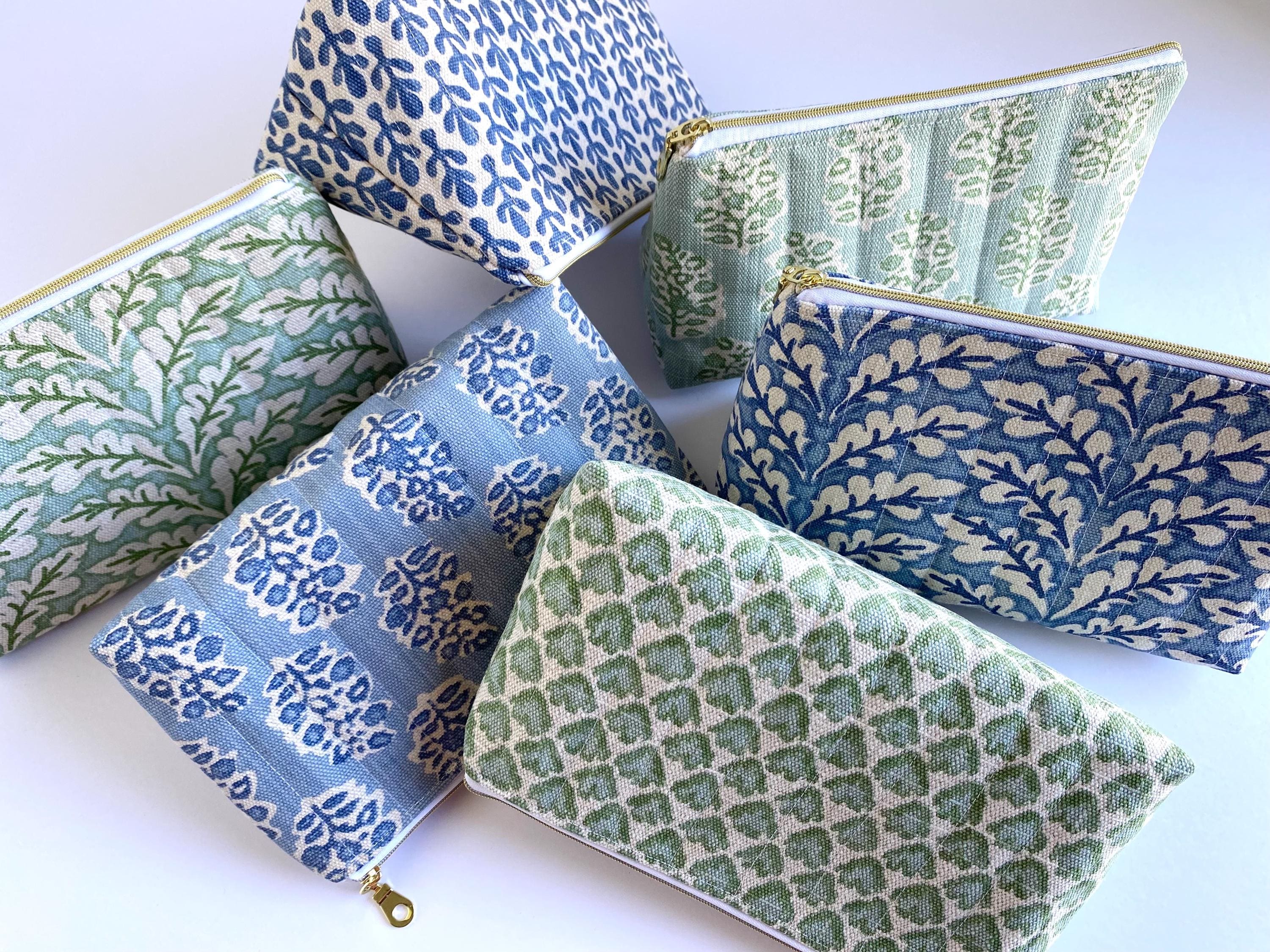 Quilted Floral Cosmetic Bag, Large Toiletry Bag Women, Gift for Her, Bridesmaid Makeup Pouch, Travel Bag, Birthday Gift, Christmas Gift