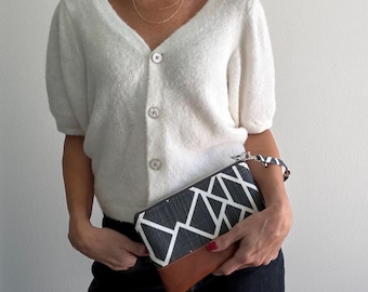 Vegan Leather Wristlet Wallet: iPhone Purse Clutch