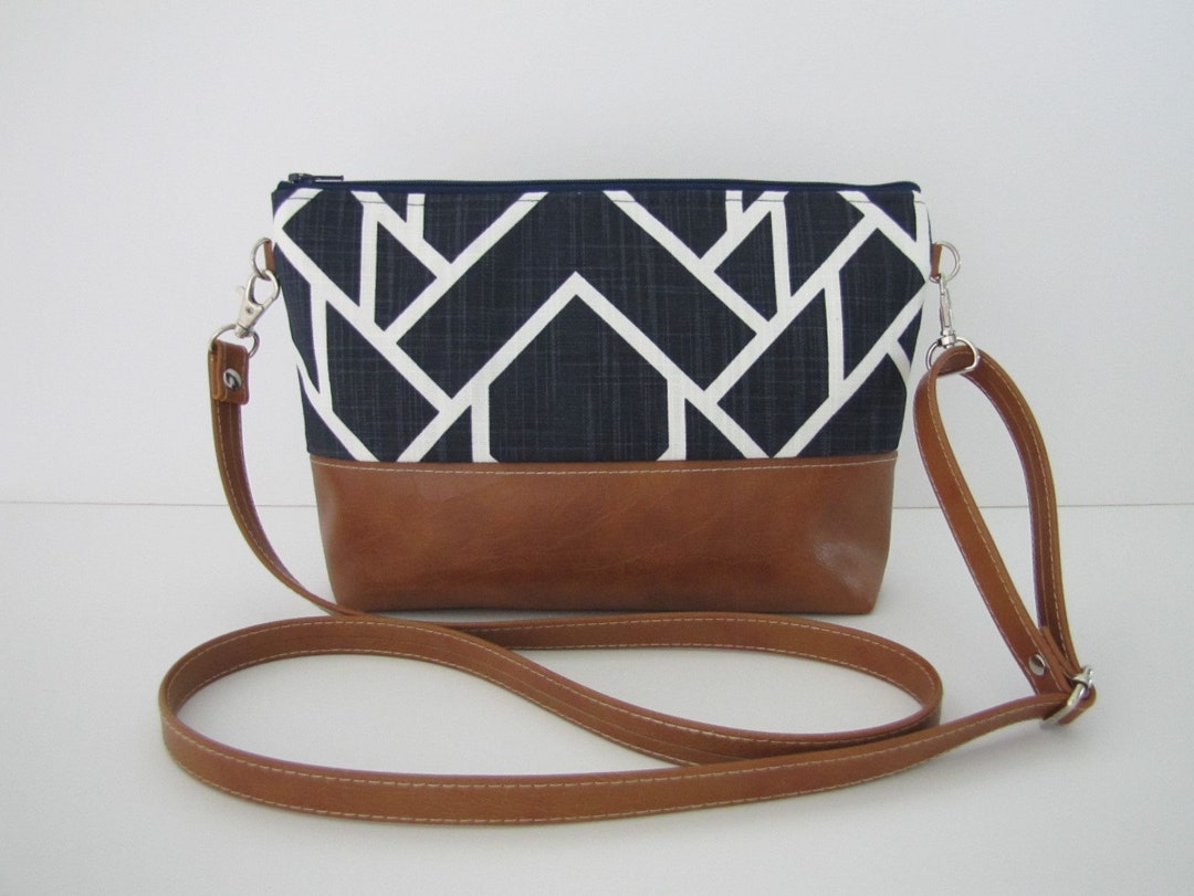 Crossbody Bag Women, Navy Crossbody Purse, Shoulder Bag, Vegan