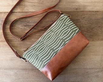 Women's Crossbody Bag, Olive Green Shoulder Bag, Crossbody Purse, Neutral Crossbody Wallet, Gift for her, Mothers Day gift, Summer Crossbody