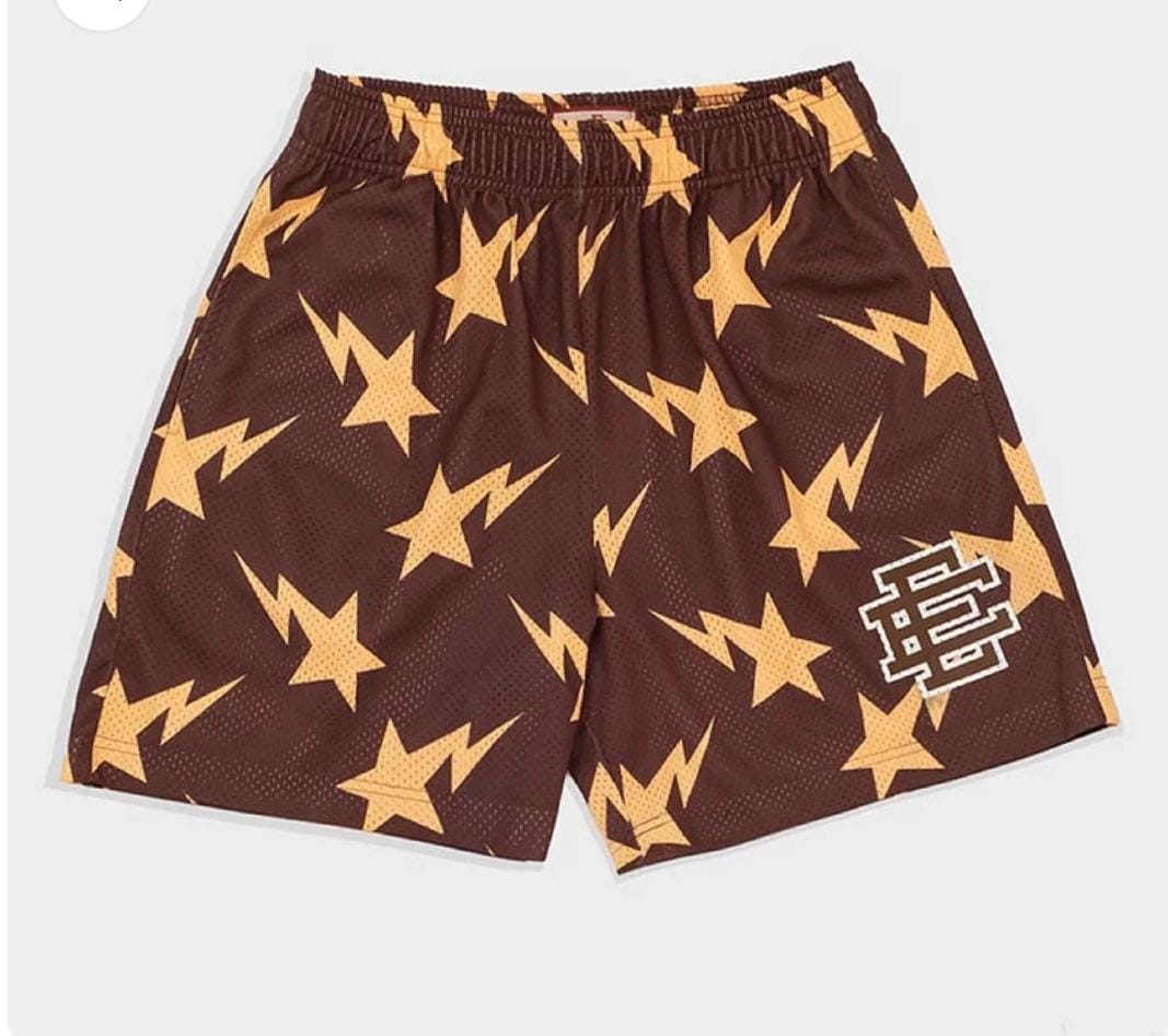Pantalones cortos deportivos de malla EE para hombre: ligeros, transpirables y cómodos.