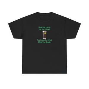 Hello Darkness My Old Friend Beer T-Shirt - Funny Foodie tee for beer drinkers and craft brewers.