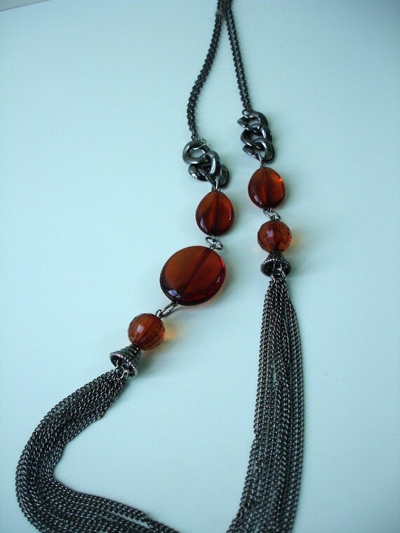 Long vintage necklace sale