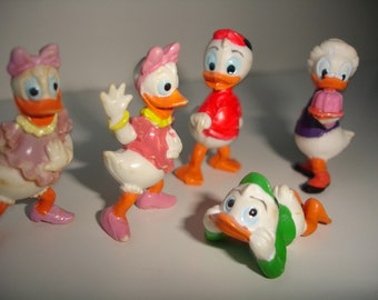 German Vintage Kinder Surprise Eggs Figurines - 5 pieces - part of the Donalds flotte Familie - 1987