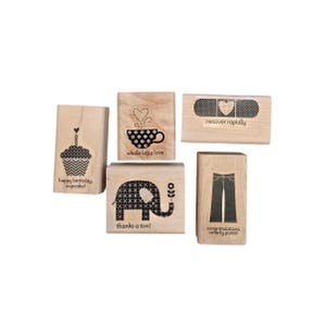 Stampin' Up! 2013 "Patterned Occasions" Wooden Rubber Stamp Set Retired