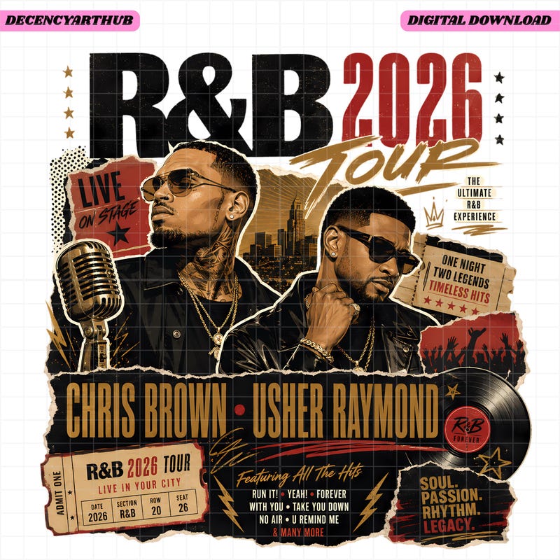 R and B Tour Shirt - Etsy