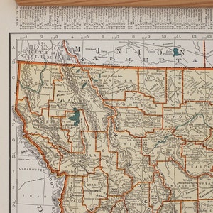 Vintage Maps of Missouri and Montana 1930s Original Antique Color Print State Map Wall Art Gift Quality & Suitable for Framing image 6