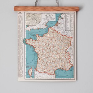 Vintage Original Maps of France, The Netherlands, Belgium, and Luxembourg |  1930s Antique Color Print Wall Art | Gift for Travel Lovers