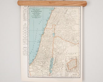 1930s Antique Maps of Palestine, Syria, Turkey, and Iraq - actual 80+ year old vintage paper print