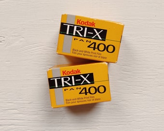 Kodak Tri-X 400 Pan Black and White 35mm Film - 2 Rolls, 36 exposures each, Expired 2001, Sealed Unopened New