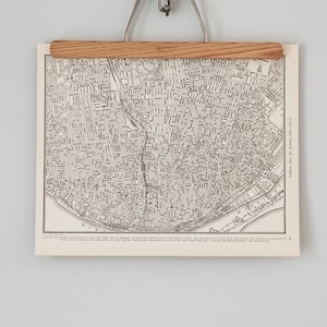 St. Louis Map Vintage 1930s Original | Gift Quality & Suitable for Framing | Antique City Street Map Wall Art Print in Black and White