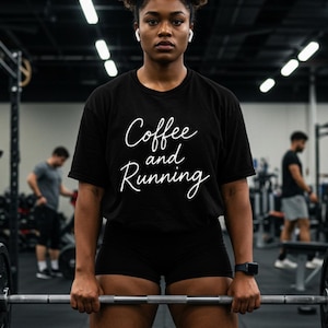 Coffee and Running Shirt Marathon Gift Runner Gift Running Graphic Tee Running Shirt Runner Shirt Jogging Shirt Funny Running Tee