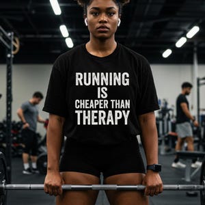 Running Is Cheaper Than Therapy Shirt Running Shirt Running Graphic Tee Runner Gift Marathon Gift Runner Shirt Funny Running Tee