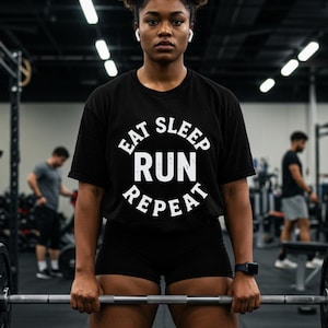 Eat Sleep Run Repeat Shirt Running Graphic Tee Runner Gift Funny Running Tee Marathon Gift Running Shirt Jogging Shirt Runner Shirt
