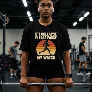 If I Collapse Pause My Watch Shirt Running Graphic Tee Marathon Gift Funny Running Tee Runner Shirt Running Shirt Runner Gift Jogging Shirt