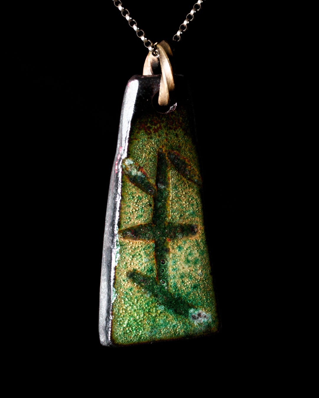 Copper Amulet Handmade Copper Amulet: Enamel Vampire Fighting Charm - Etsy