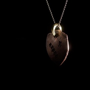 REPEL / REBEL - Lucky Amulet Charm Protection Ward Talisman Shibuichi Wordnerd Punk Goth Loot bild 8