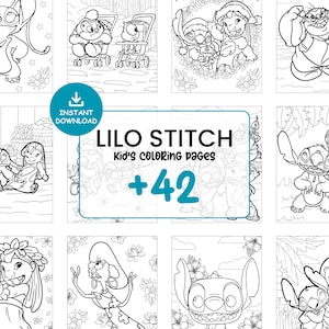 42 LILO and STITCH coloring pages I printable coloring pages for kid I cartoon coloring book for kids I printable coloring pages #071