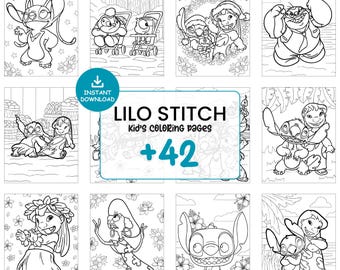 42 LILO and STITCH coloring pages I printable coloring pages for kid I cartoon coloring book for kids I printable coloring pages #071