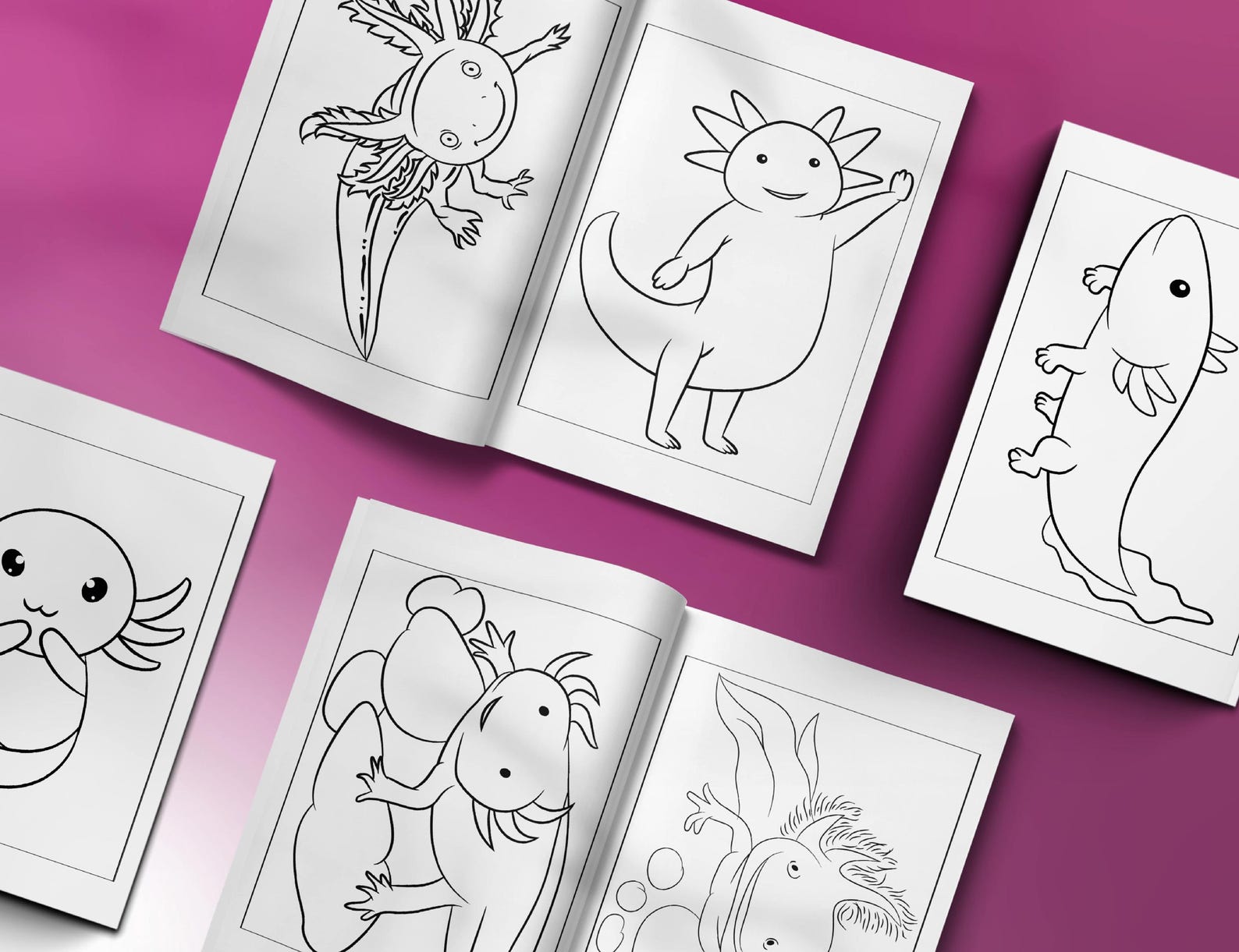 Axolotl Coloring Pages for Kids – 29 Printable Sheets | Cute Water ...