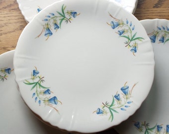 Set of 8 Vintage Syracuse Bread and Butter Plates in Temple Bell Pattern