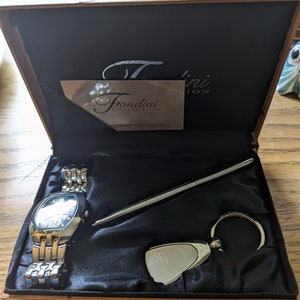 Stainless Steel Quartz Watch Gift Set by Fondini