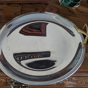 Large Polished Pewter Tray