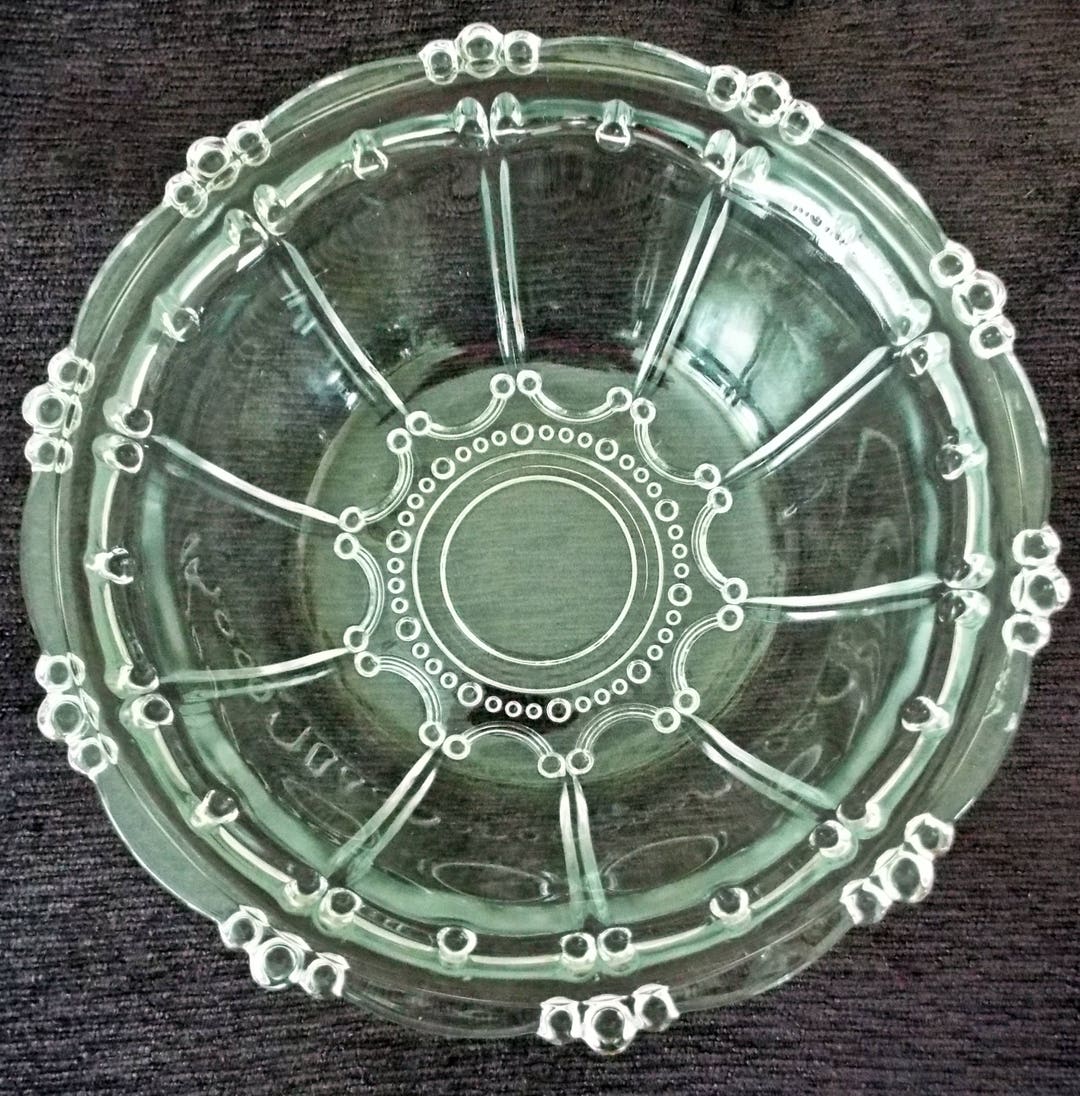 Kig Indonesia Pressed Glass Bowl Etsy