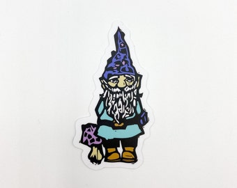 Vinyl Gnome Sticker in Farbe