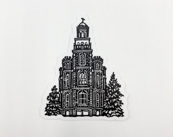 Logan LDS Temple Vinyl Sticker