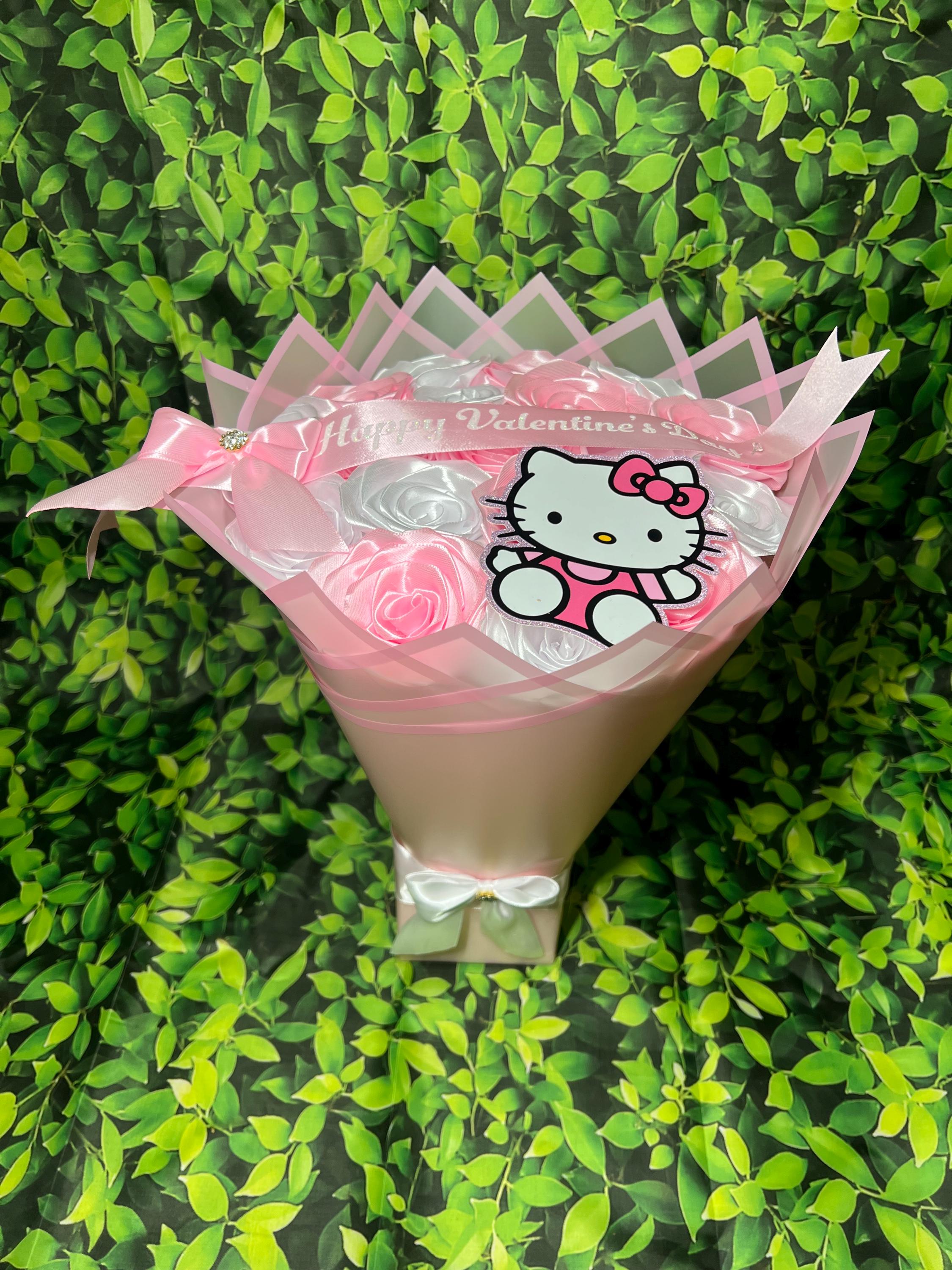 Pink Hello Kitty Eternal Rose Bouquet - Etsy