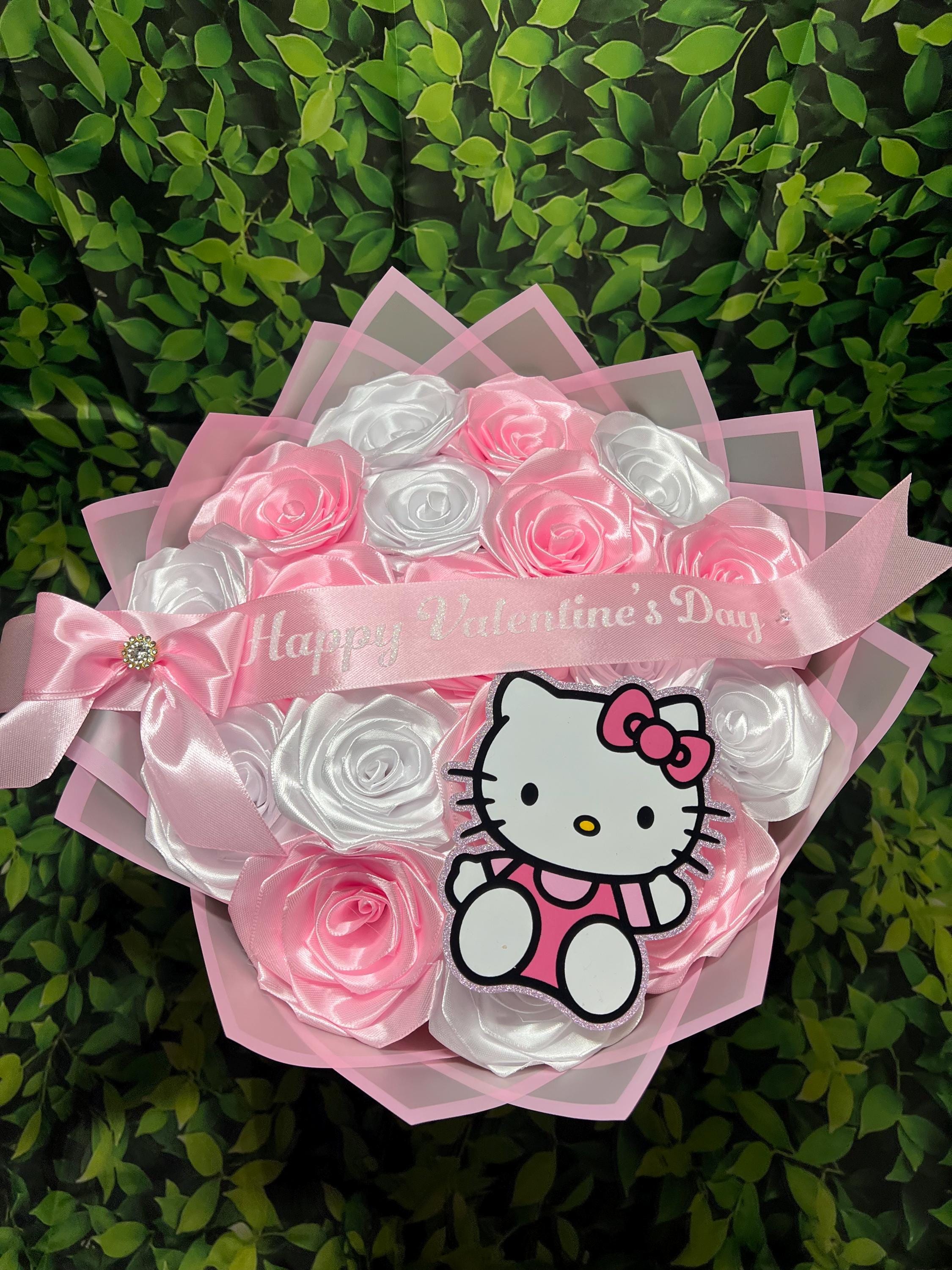 Pink Hello Kitty Eternal Rose Bouquet - Etsy