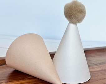 Oatmeal Dog Birthday Hat PDF: Simple Minimalist Pet Party (Digital Download)