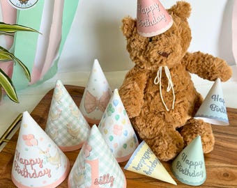 Silly Goose Birthday Party Hats: Pink Whimsical Decor (PDF Download