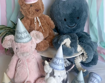 Pet Party Hat PDF: Pastel Scallop Stuffed Animal Hats (Digital Download